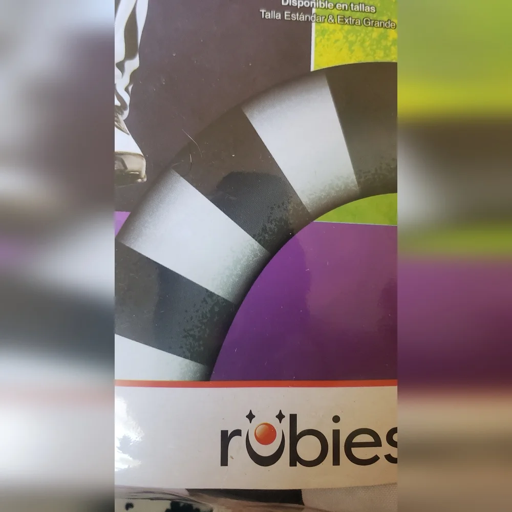NWT Rubie's Beetlejuice Black and White Striped Adult XL Costume No Wig